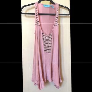 Guess pink sleeveless shirt